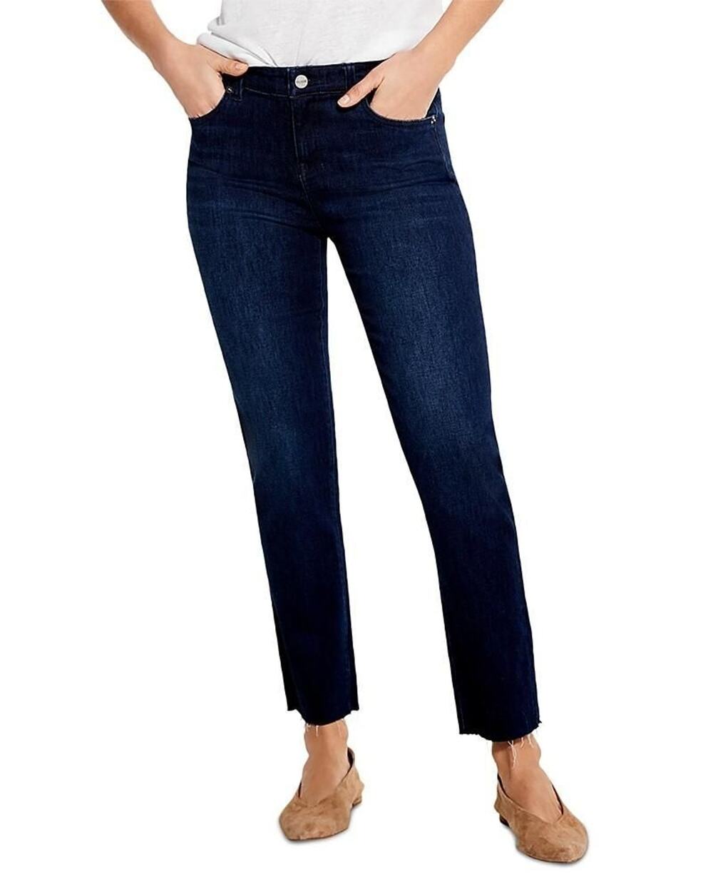 Nic+Zoe Mid Rise Straight Ankle Jeans in Twilight
